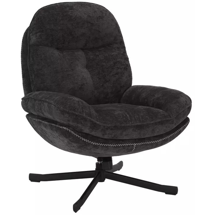 Fotel Obrotowy Harper Czarny Biuro Pracownia Salon