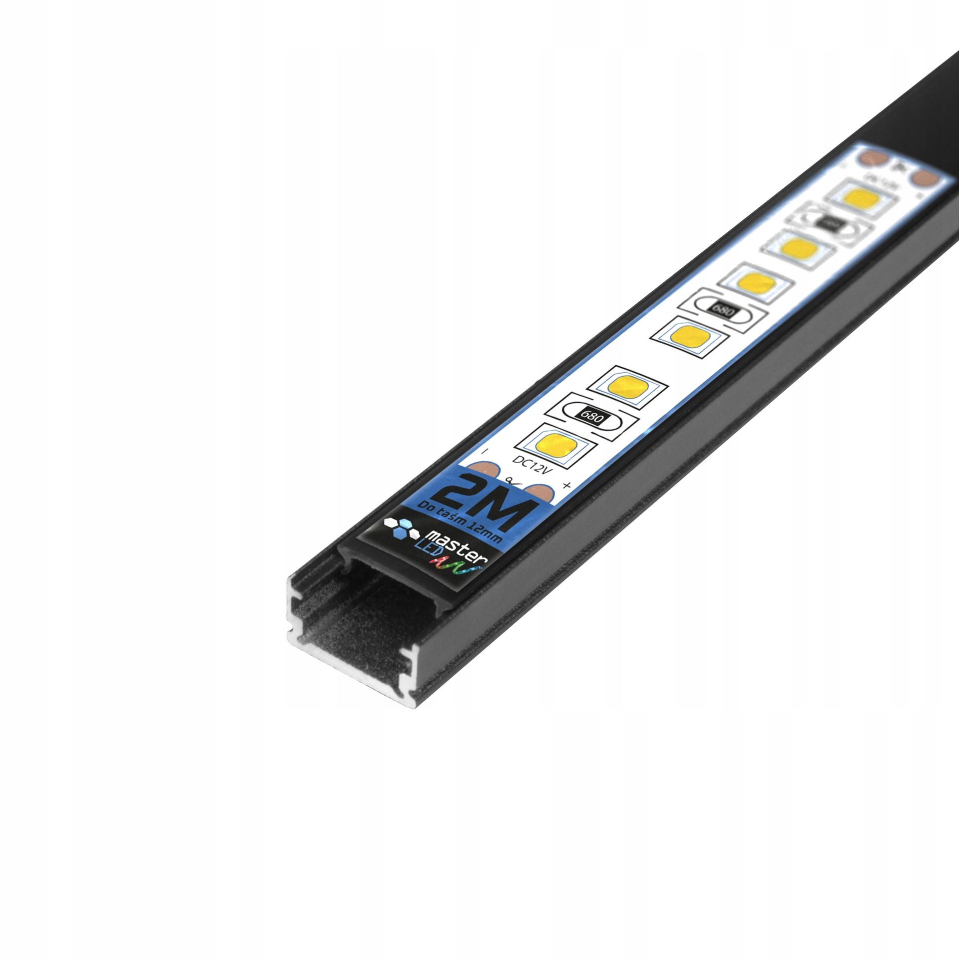 profil Led aluminiowy Do Taśmy Z Kloszem 2m typ X