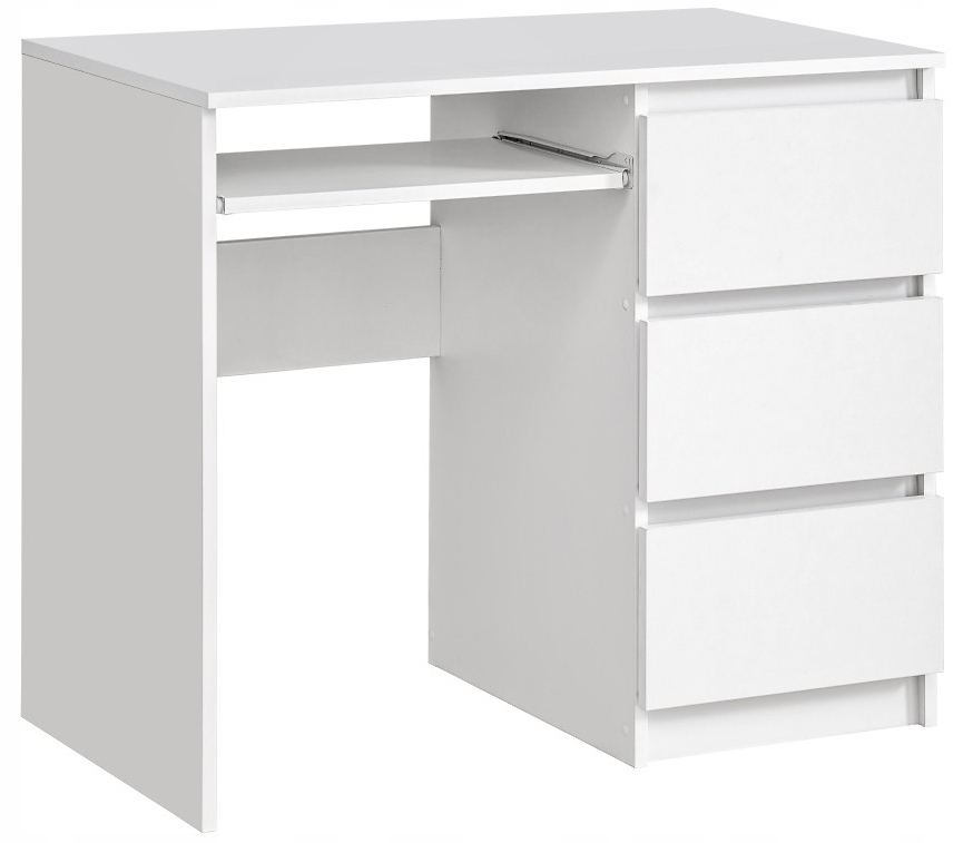 Biurko Szkolne Komputerowe 3 Szuflady Heini Biały