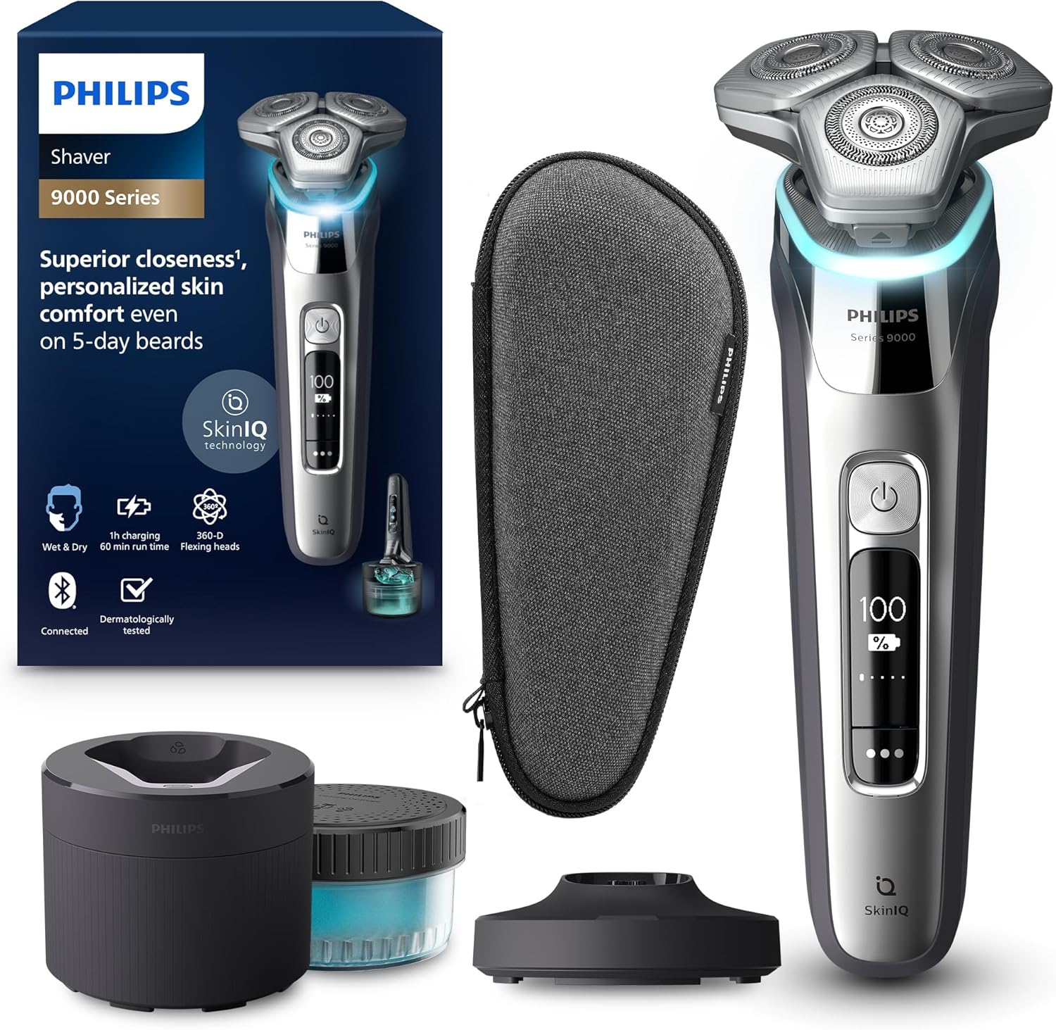 Nowa Golarka Philips Series 9000 S9975/54 Zestaw Baza Czyszcząca Etui