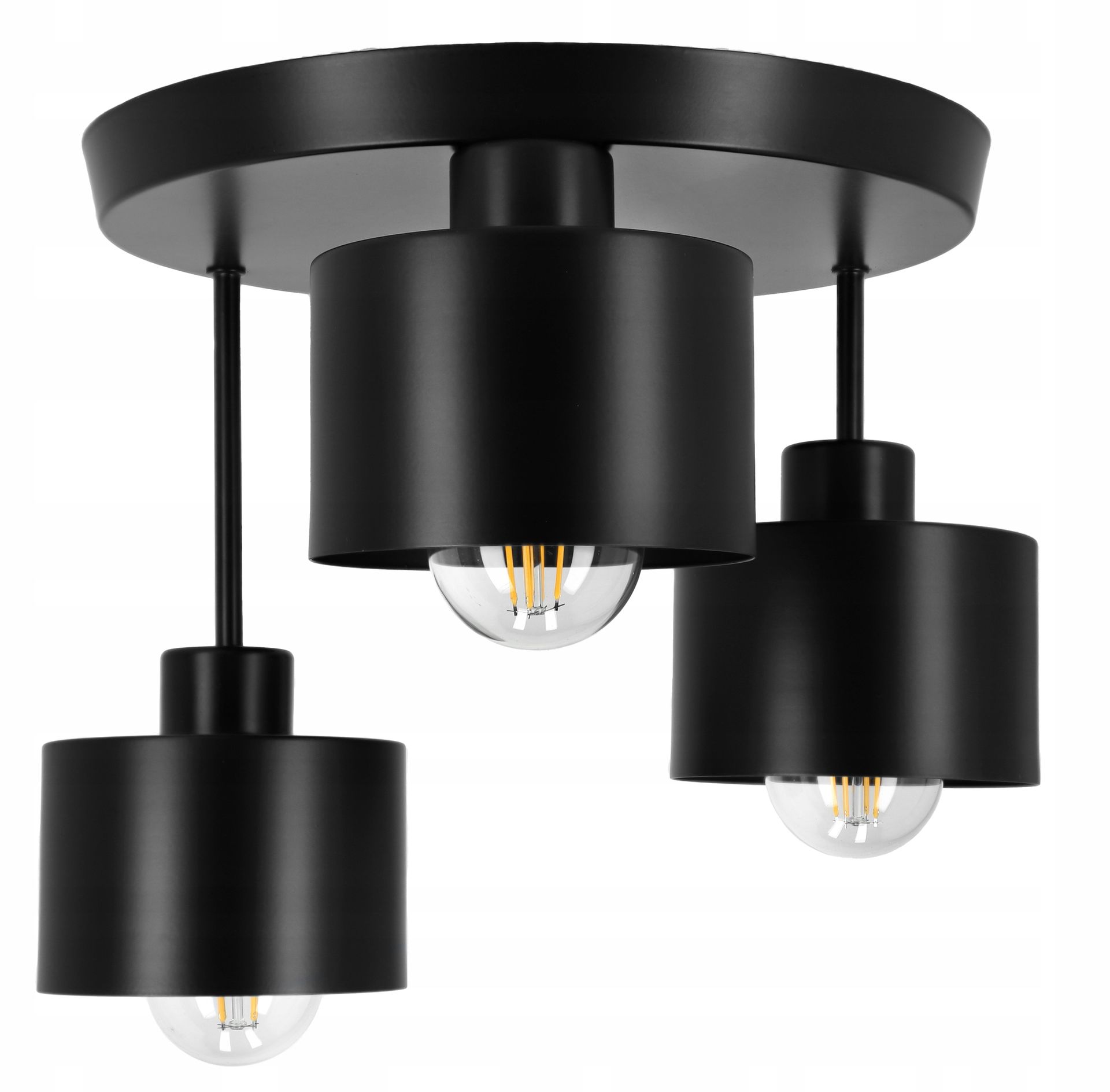 Lampa sufitowa wisząca żyrandol plafon Led loft natynkowa 3X E27 retro