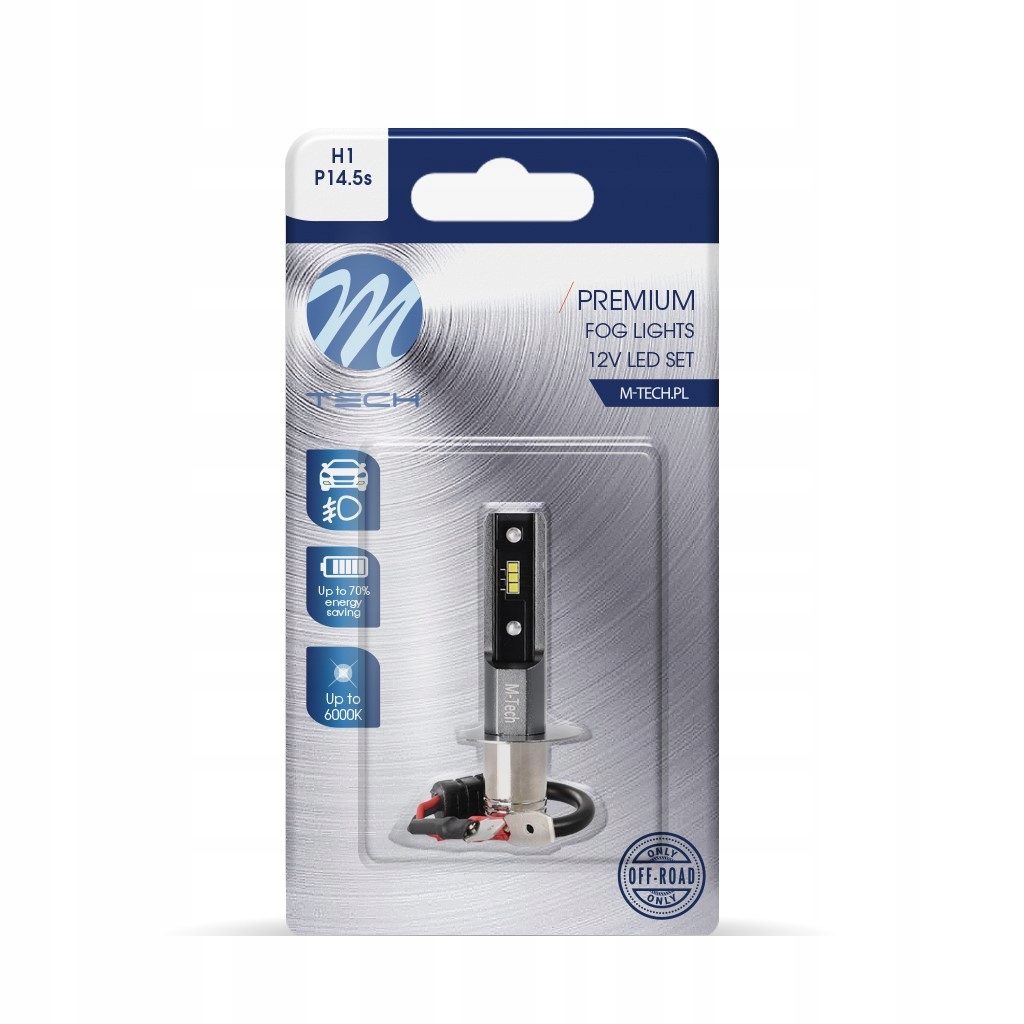 Żarówka H1 P14.5s Led Smd M-tech zimna biel 6000K
