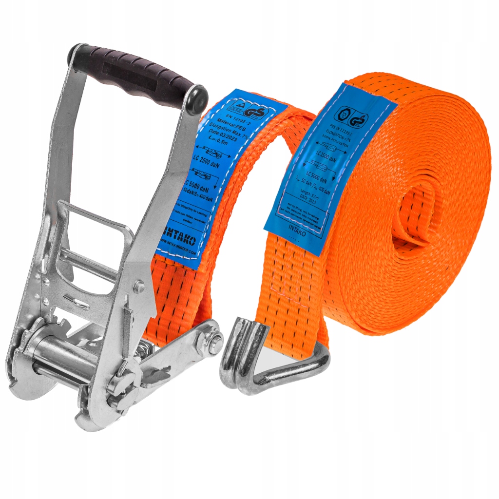 Pasy Transportowe 10M 5T Mocujące Pas Transportowy 50MM z Napinaczem Tuv Gs