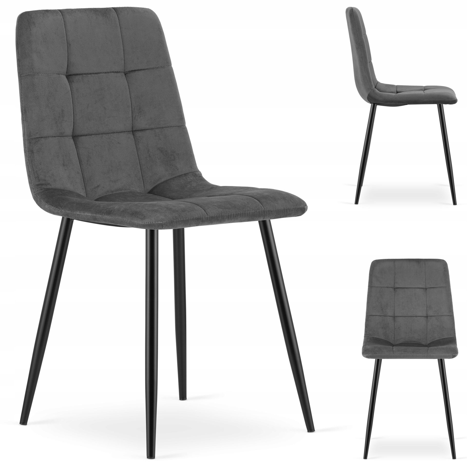 Krzesło Cube tapicerowane aksamitne pikowane