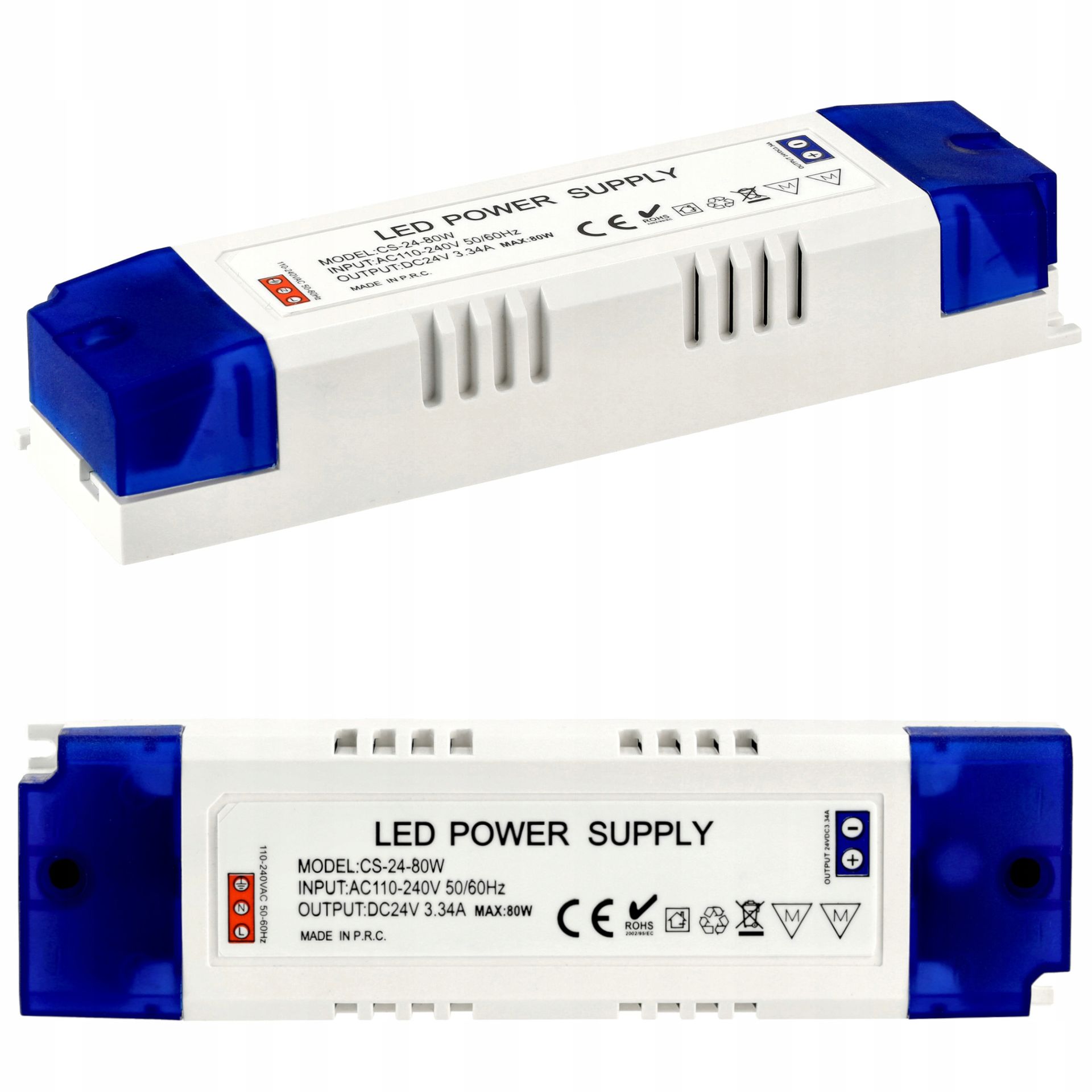Zasilacz Led 24V Meblowy 80W 3,33A Do Taśma Taśmy Led Transformator IP20