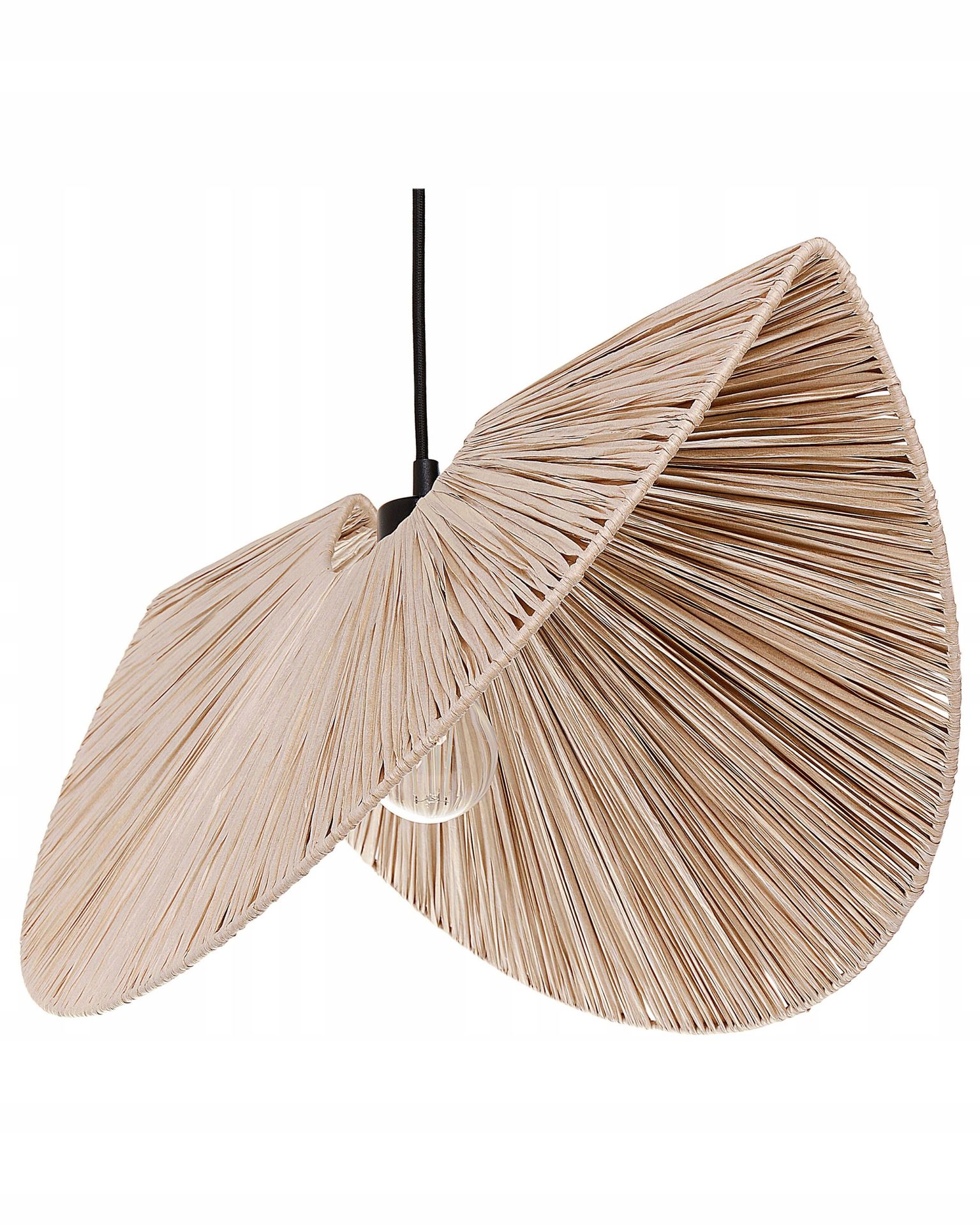 Lampa wisząca papierowy klosz naturalny wygląd
