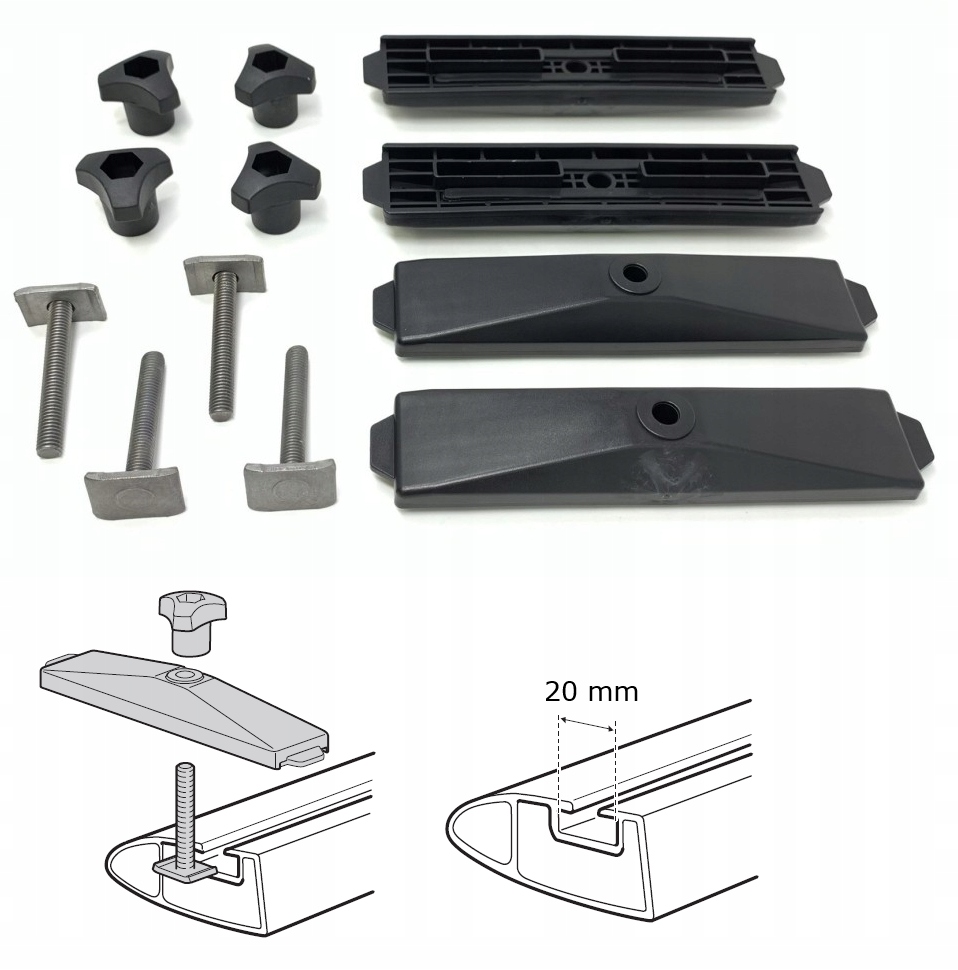 Thule T-adapter 696-6 do montażu boxa Motion Excellence na wsuwki 696600