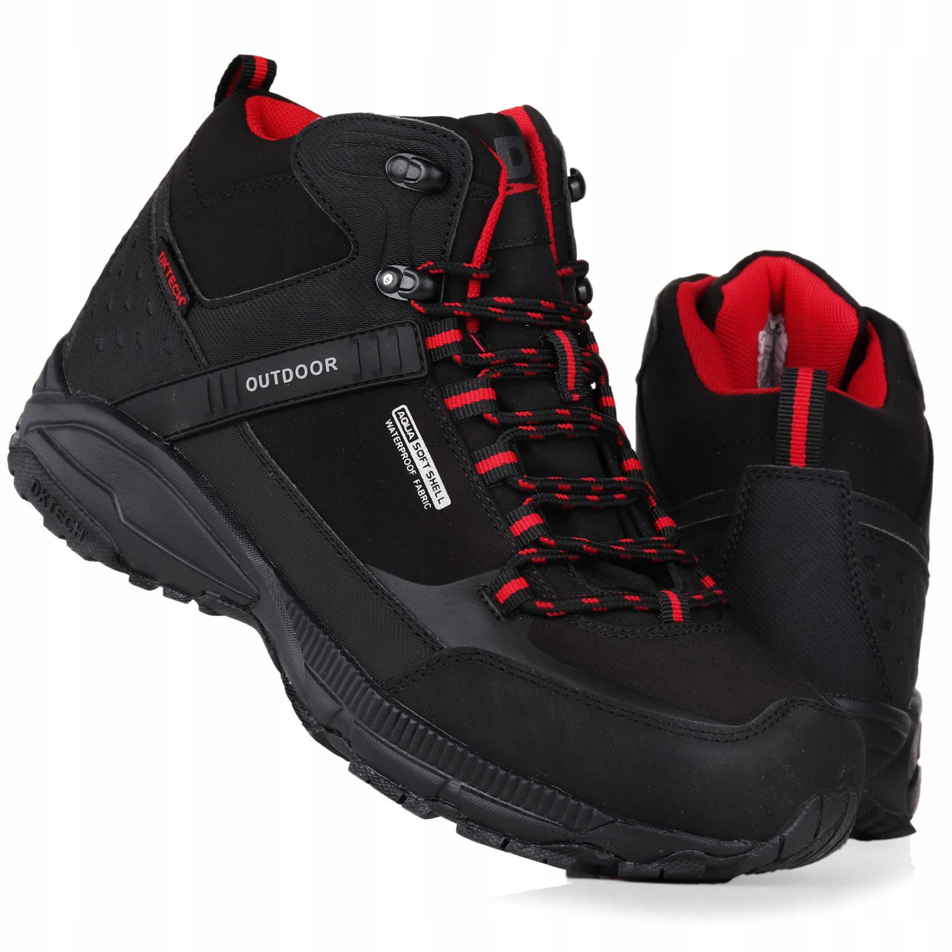 Buty męskie Dk Predator 1751 Blk Red M Softshell Wodoodporne