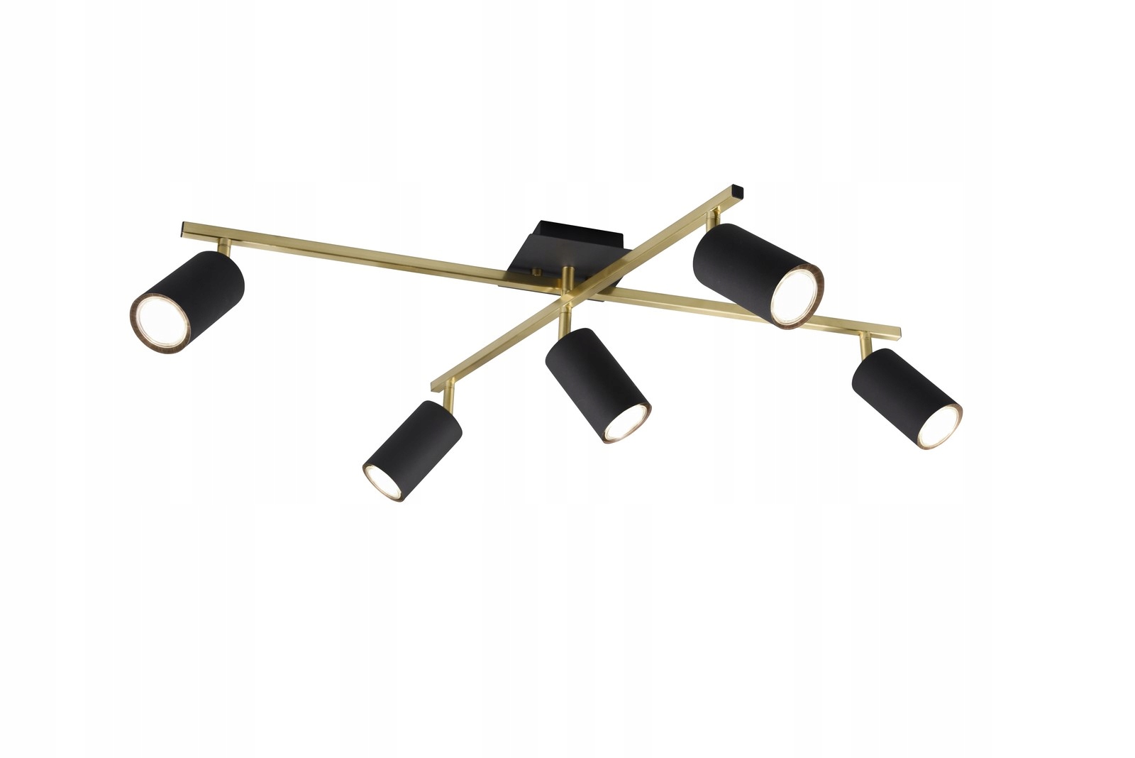 Marley lampa sufitowa spot 5-punktowa czarna/złota
