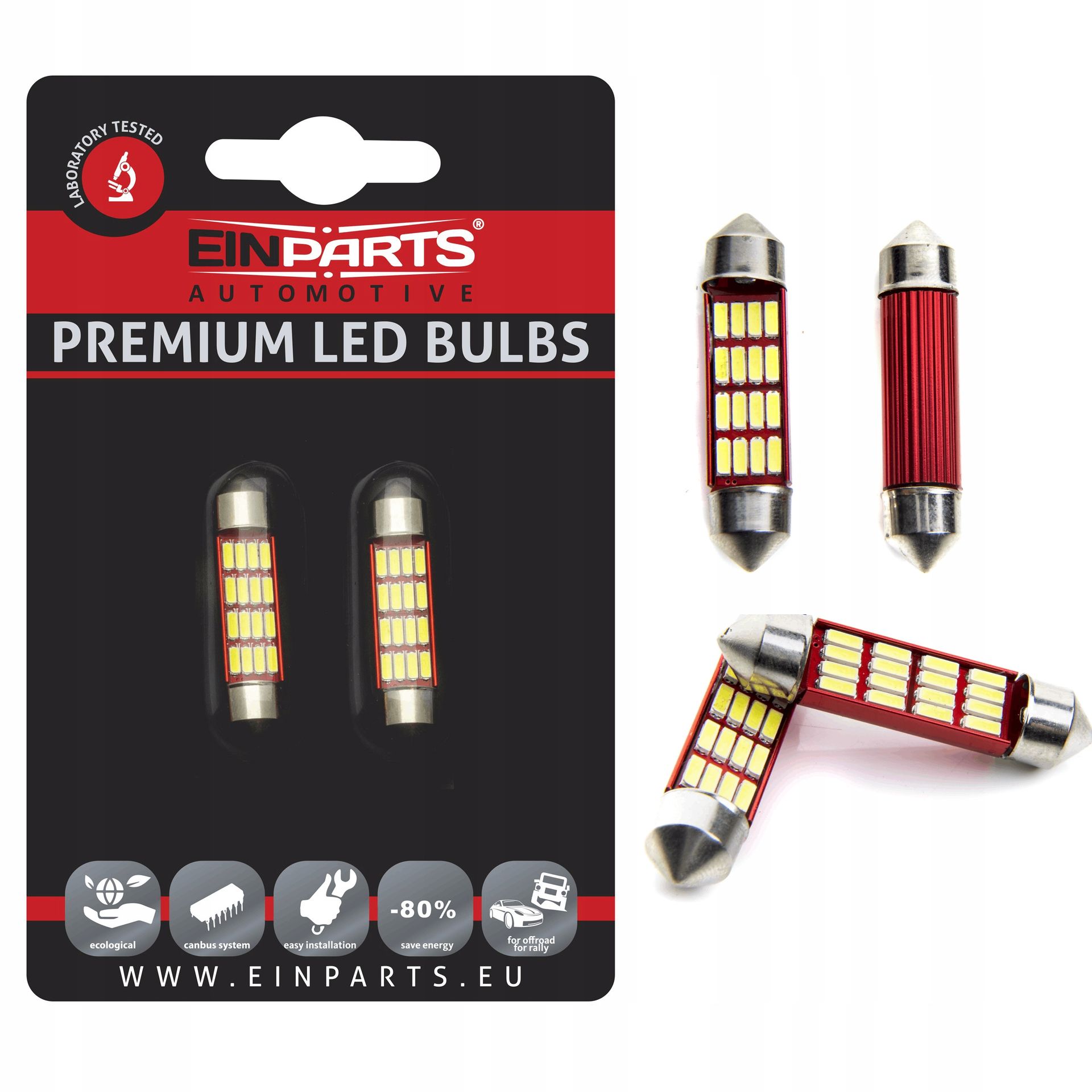 Żarówki Led C10W 6000K 16xSMD 4014 12V Canbus 39mm