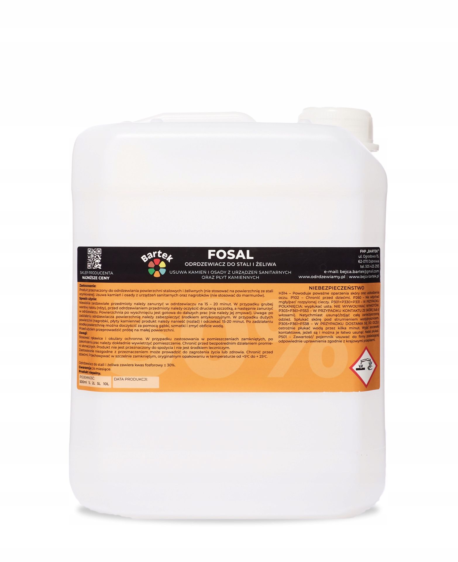 Fosol, Fosal Odrdzewiacz Do Stali I Żeliwa 5L 5%