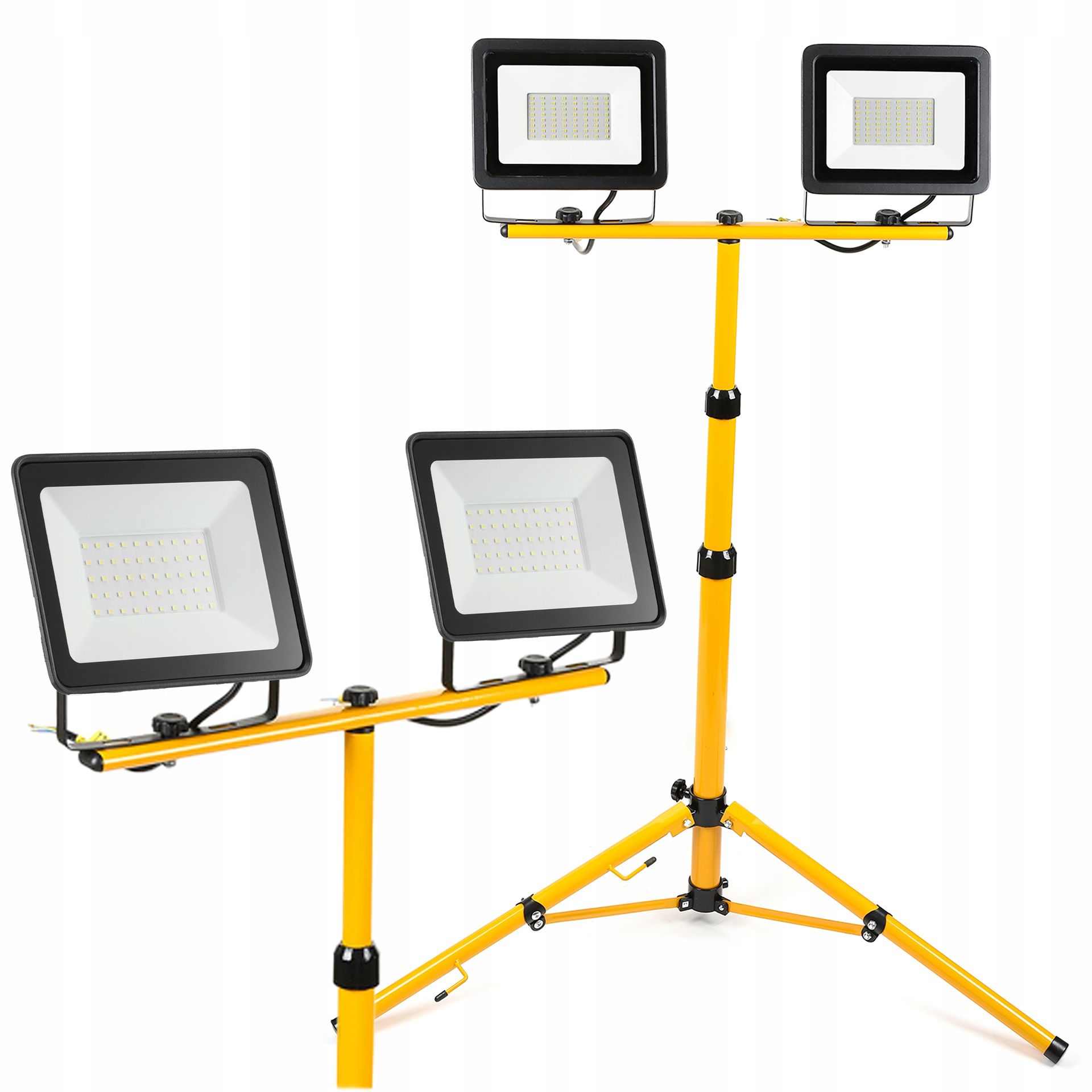 top Halogen Naświetlacz Led 2x 30W Statyw Budowlany barwa biała zimna