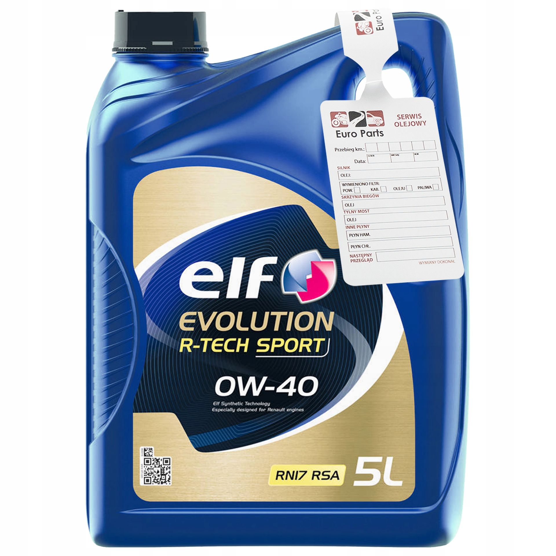 Elf Evolution RTech Sport 0w40 5L zawieszka serwisowa