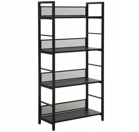 Regał Raw R4 Czarny Industrialny Loft Salon Metalowy