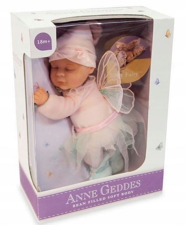 Anne Geddes lalka niemowlę śpiący motylek wróżka 23 cm