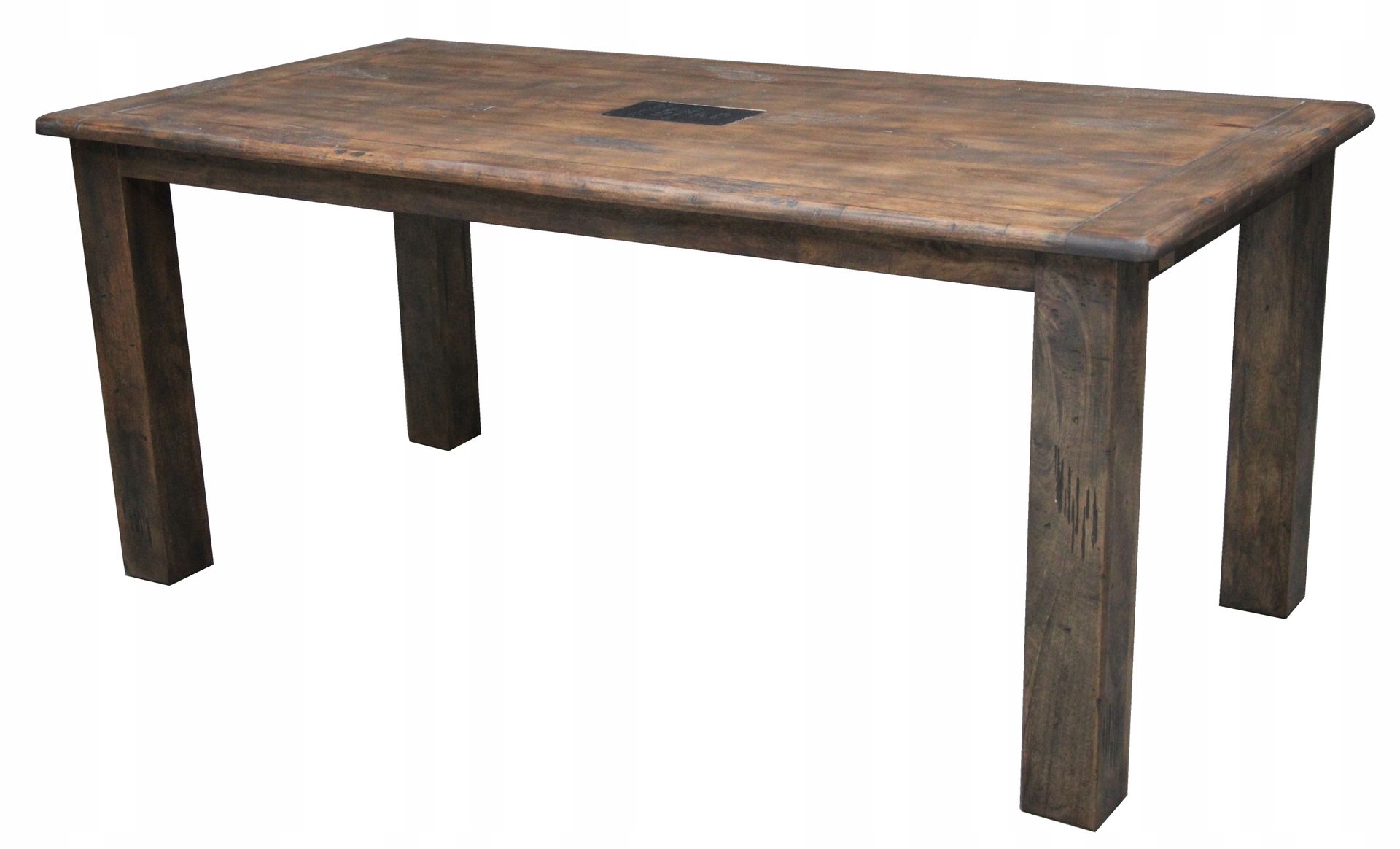 Stół Drewniany Loft Lakierowany Lite Mango do Jadalni Vintage Brązowy BGM24