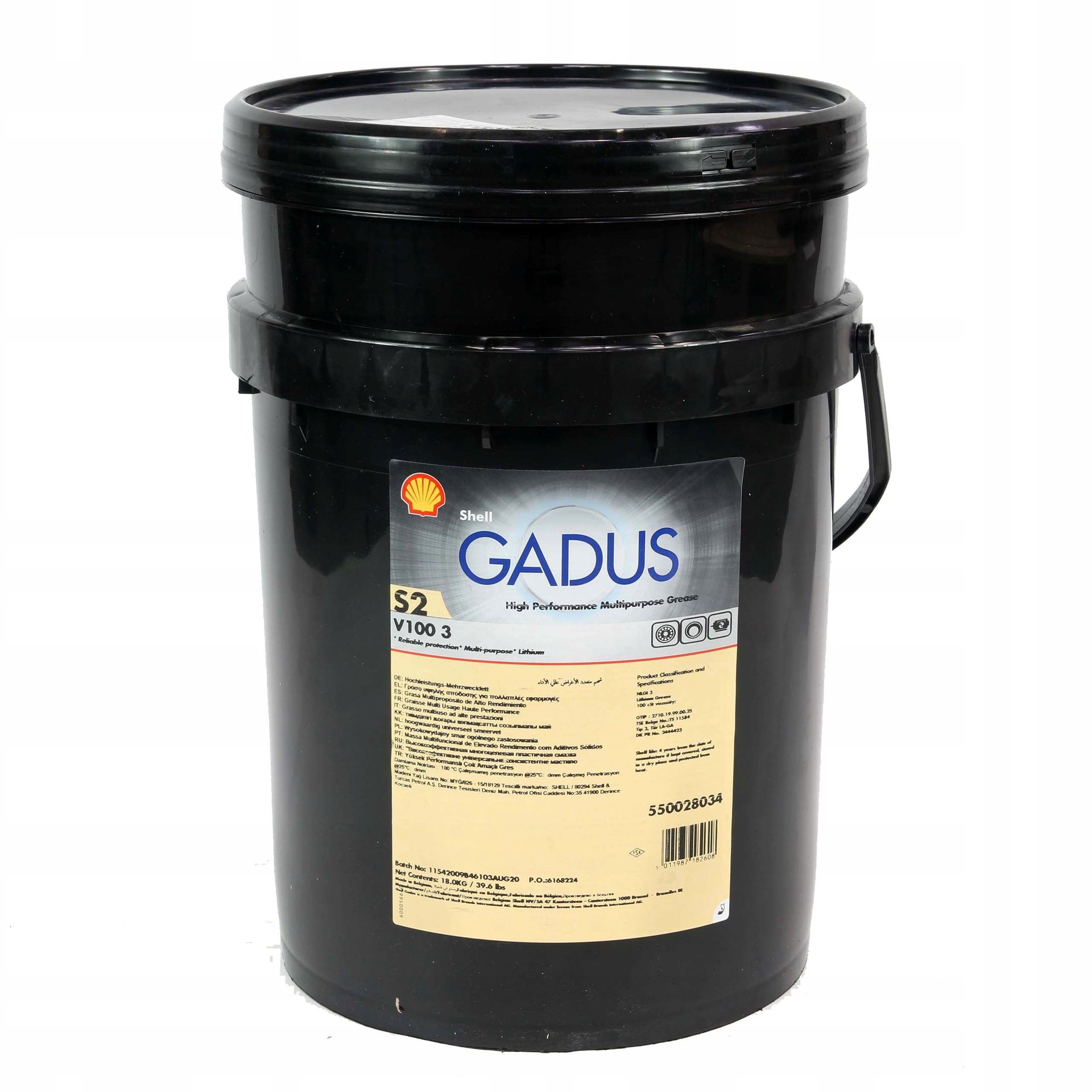 Smar Shell Gadus S2 V100 3 18KG