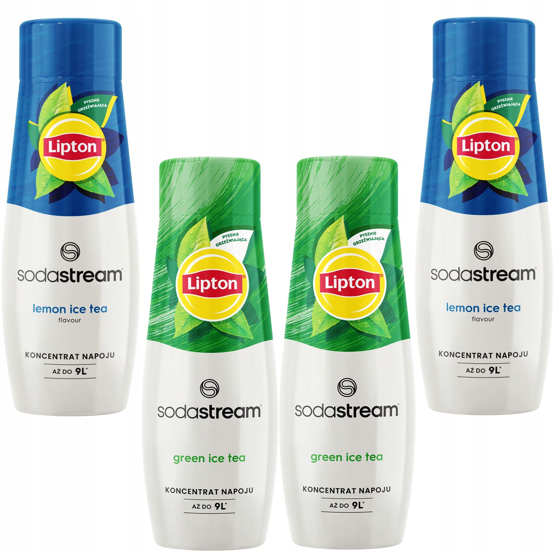 Sodastream syrop do wody 2x Lipton Lemon +2x Green