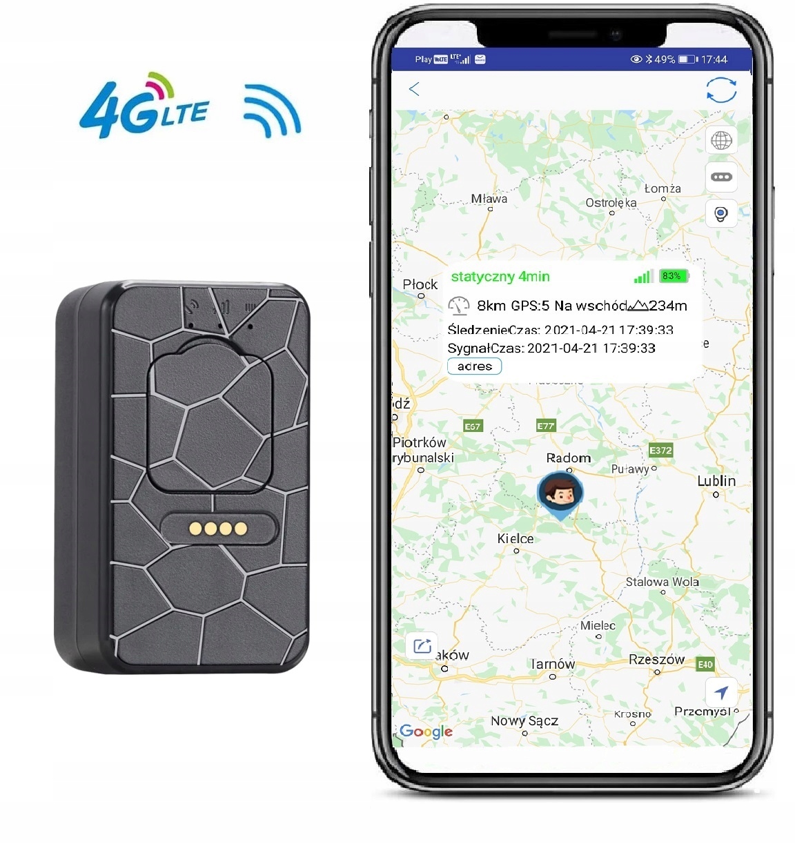 Lokalizator Gps 4G Lte 25 dni Magnes Podsłuch Mini Bez Abonamentu