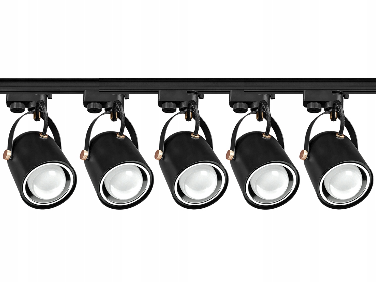 Oświetlenie Szynowe Led 5x Lampa Reflektor E27 Szynoprzewód 3m 1-Fazowy