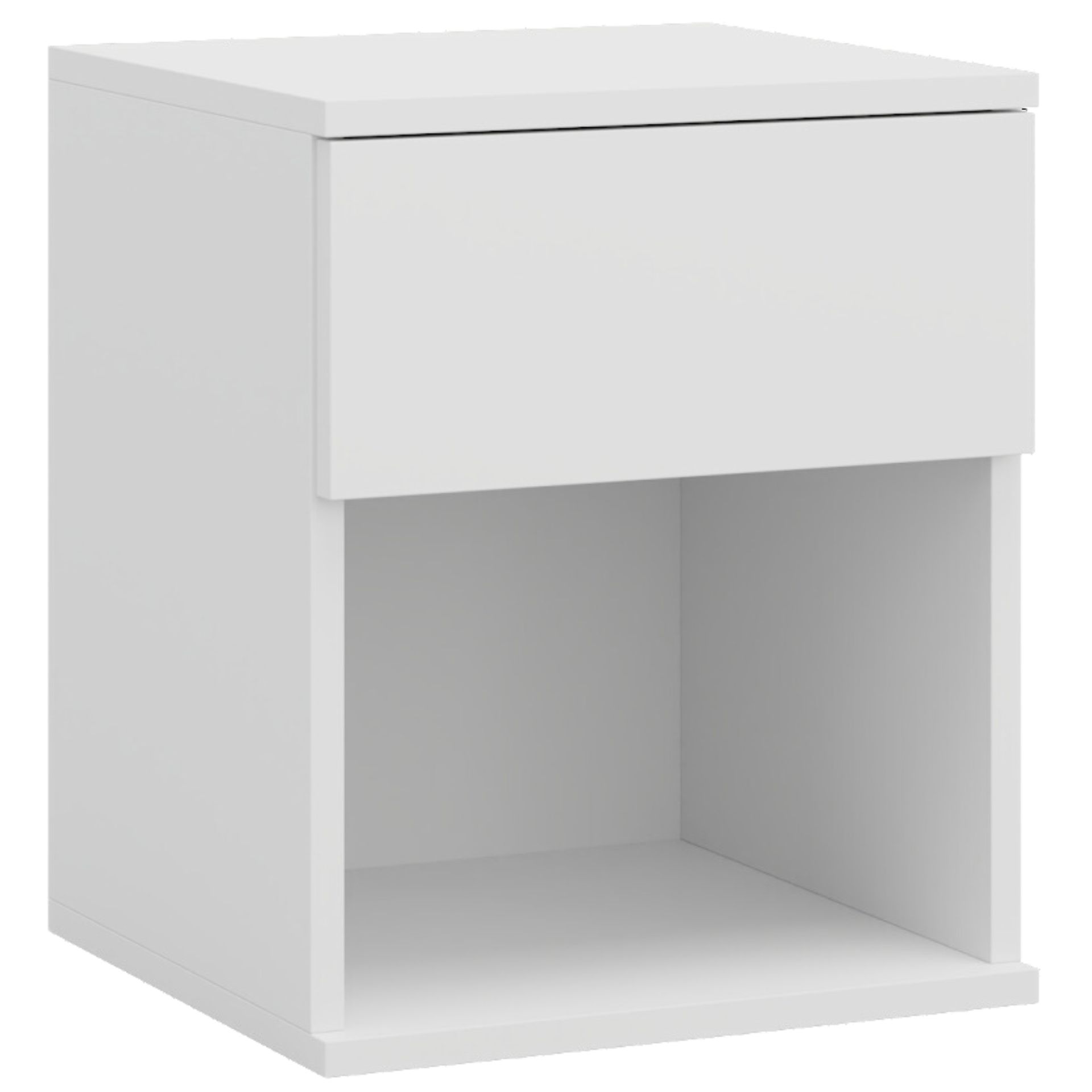 Szafka Nocna Stolik Nocny Biały Szuflada Półka Loft Sypialnia