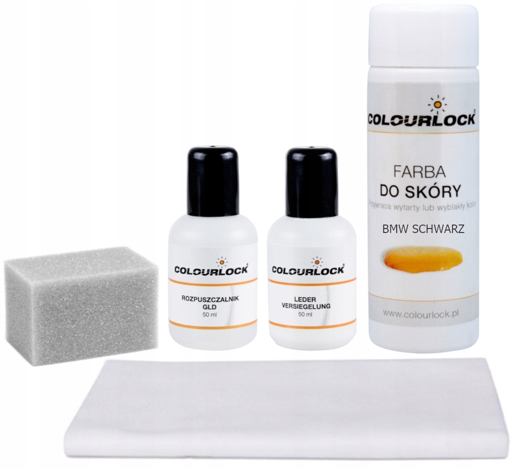 Colourlock Bmw Schwarz Farba Do Renowacji Skóry Tapicerki Zestaw 150ml