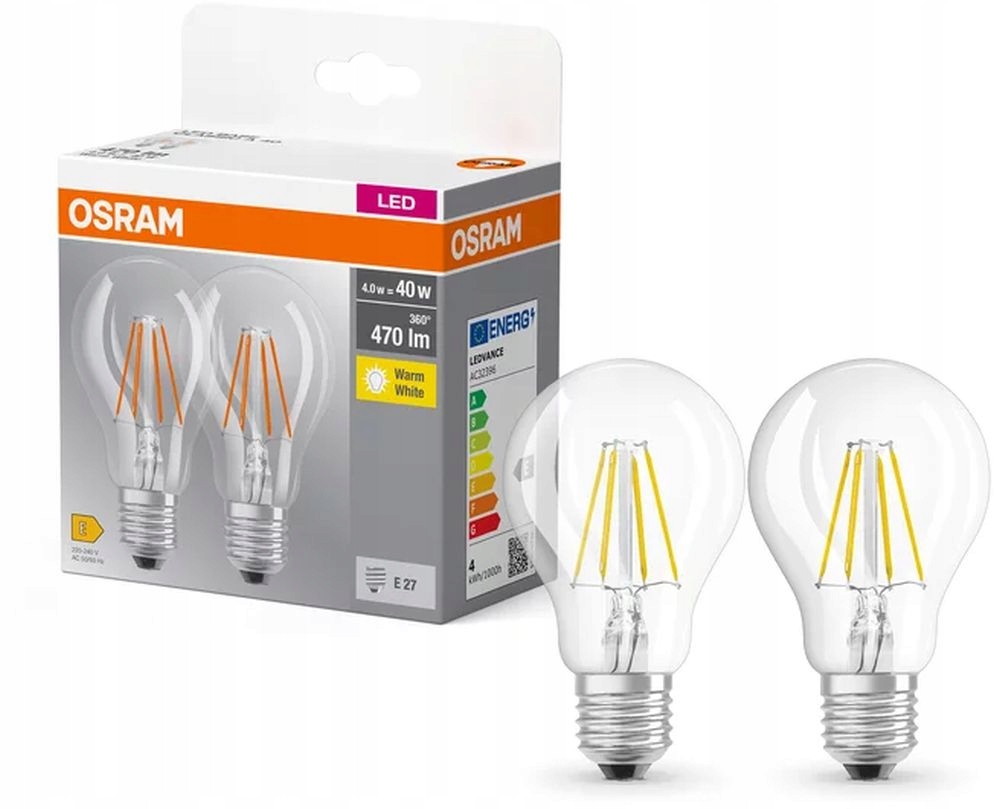 Żarówki Led Multipack 2X4 W 2700 K E27 Osram Led Lamps