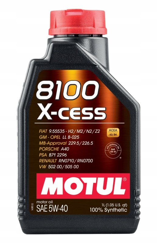 Motul Olej Motul 5W40 1L 8100 X-cess A3/B4 502.00 505.00 229.5 226.5