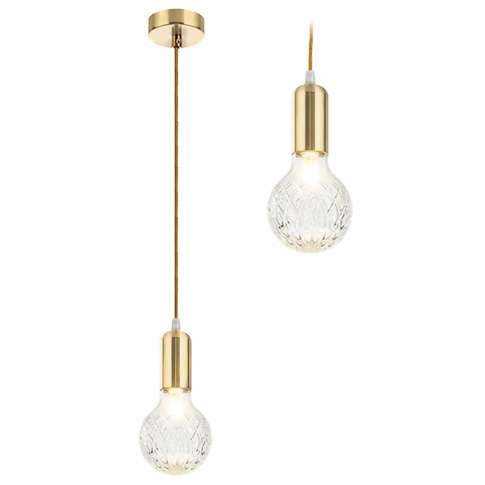 Lampa Sufitowa Wisząca Złota W Stylu Retro Gold