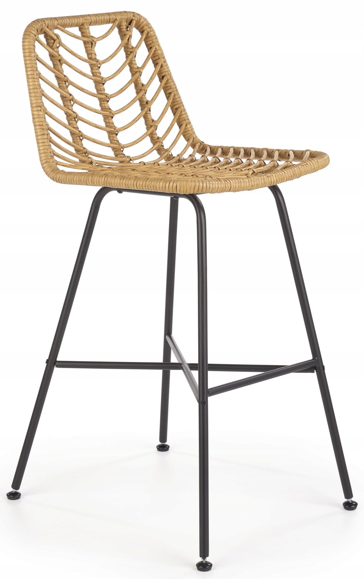 Rattanowy Hoker stołek barowy H97 Halmar krzesło