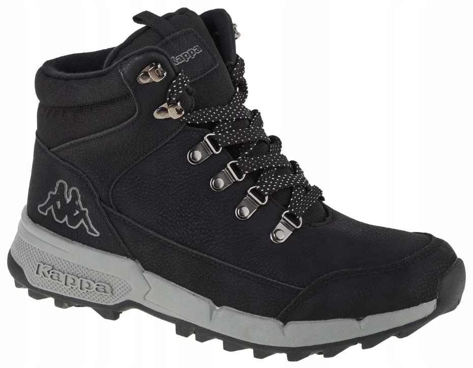 Buty Unisex Trekkingowe Zimowe Kappa Tiber czarne skóra ekologiczna 41 Eu