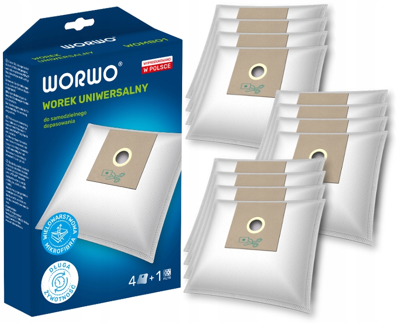12 X Worki Do Odkurzacza Uniwersalne Do Docięcia WOMB01 Worwo