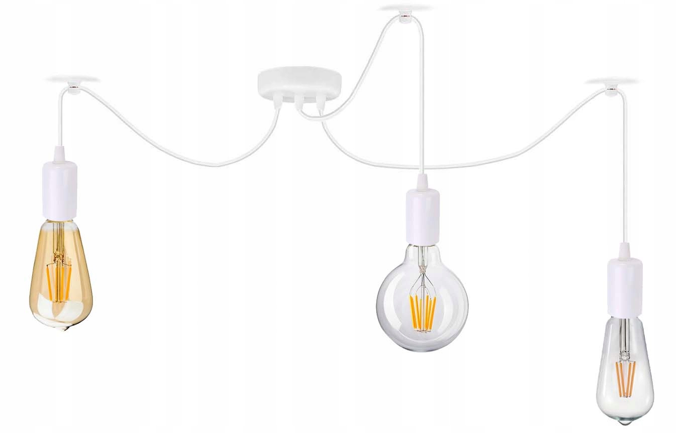 Lampa sufitowa wisząca Zwis Edison Loft E27 Pająk
