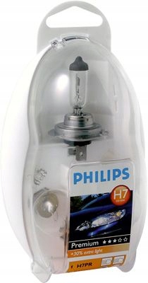 H7 +30% Żarówki Zapasowe Philips Zasobnik Podróż