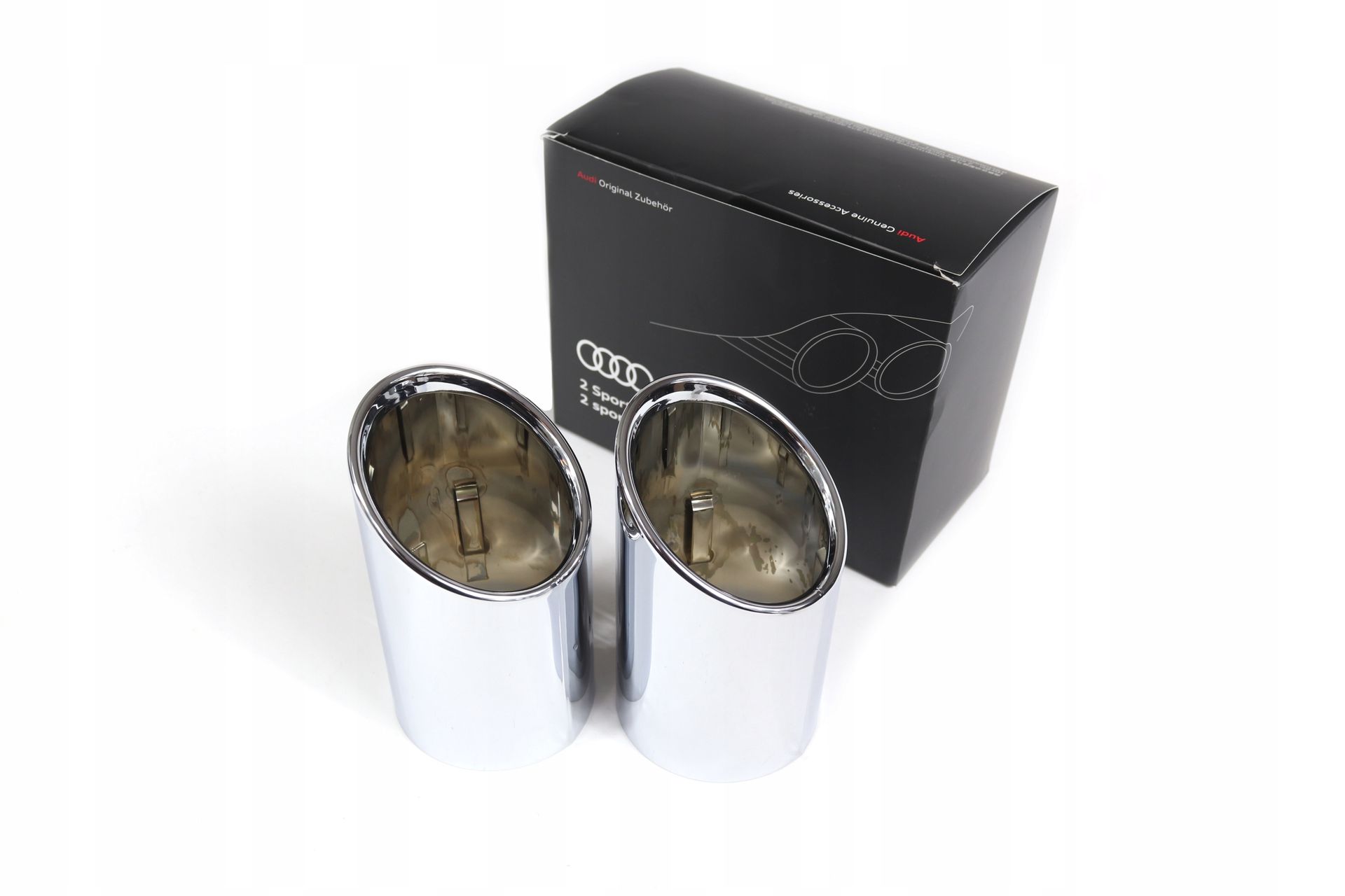 Końcówki Rury Wydechu Chrom Audi A4 A5 B9