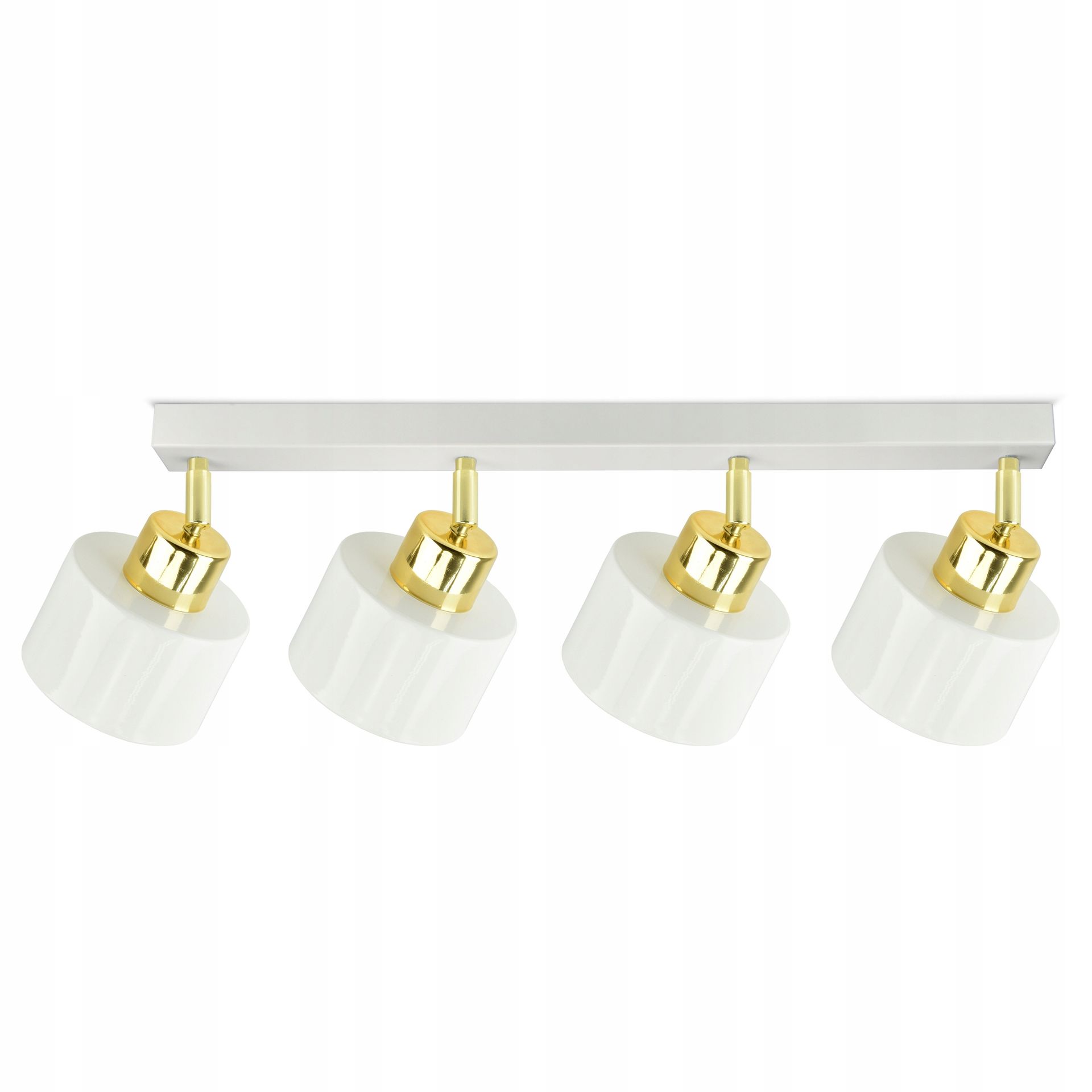 Lampa Sufitowa Żyrandol Biała Złot Roller BG4 Led