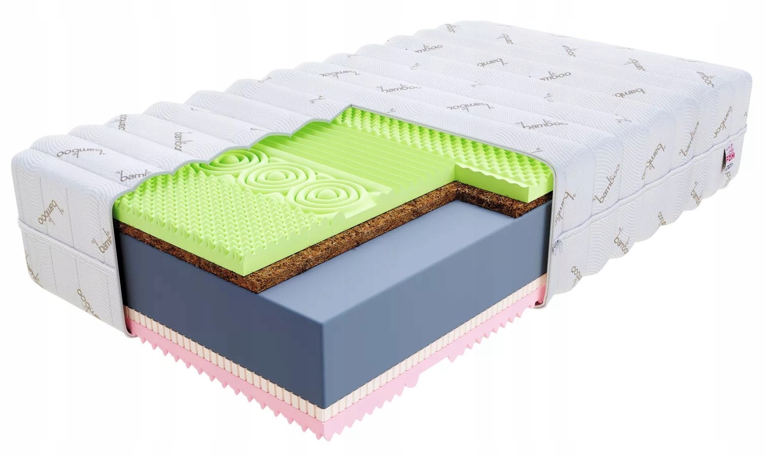 Materac piankowy Relax 180 x 200 x 22 lateks visco kokos Materac Premium