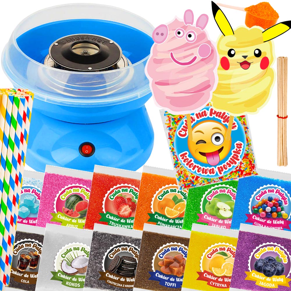 Maszyna Do Waty Cukrowej Maszynka Do Robienia Waty Cukrowej Patyczki Zestaw