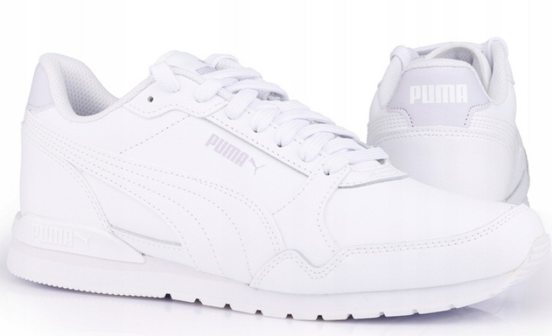 Buty Puma Męskie Skóra Białe Lekkie St Runner V3 L 384855 20R. 40,5