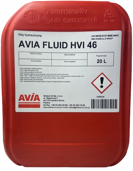 Olej hydrauliczny Avia HVi 46 20L