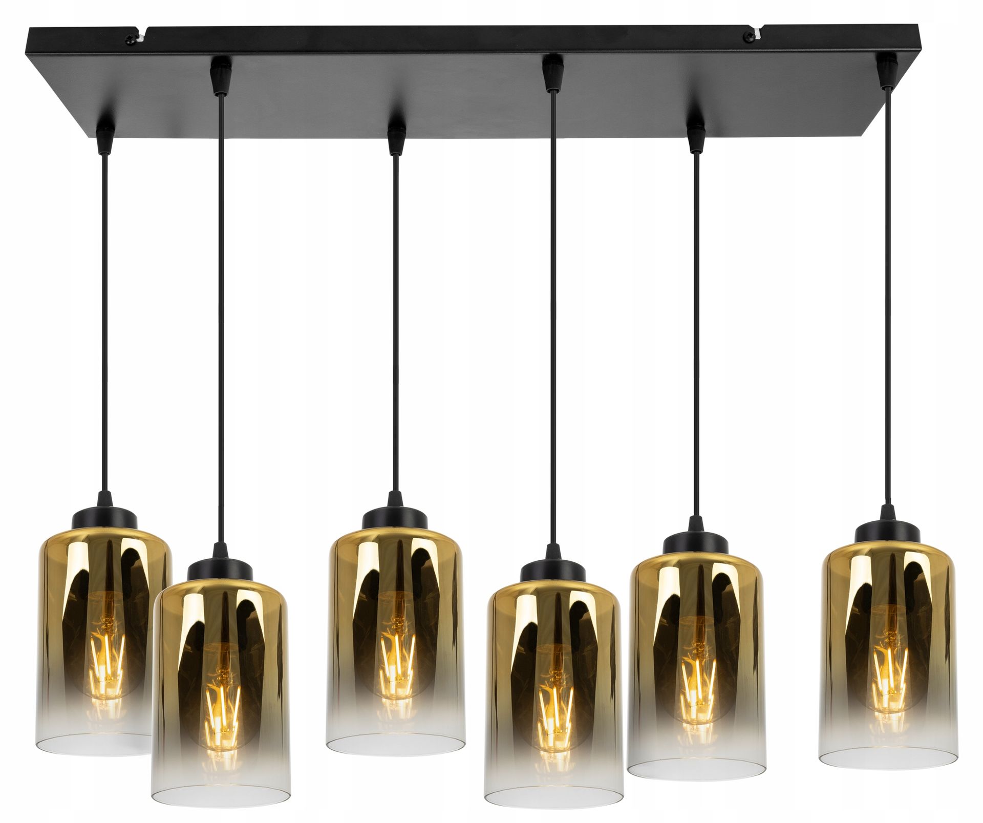 Lampa Sufitowa Wisząca Żyrandol Listwa Glamour Szklana Do Jadalni Salonu