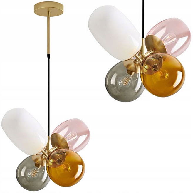Lampa Sufitowa Wisząca Multicolor 4 Klosze