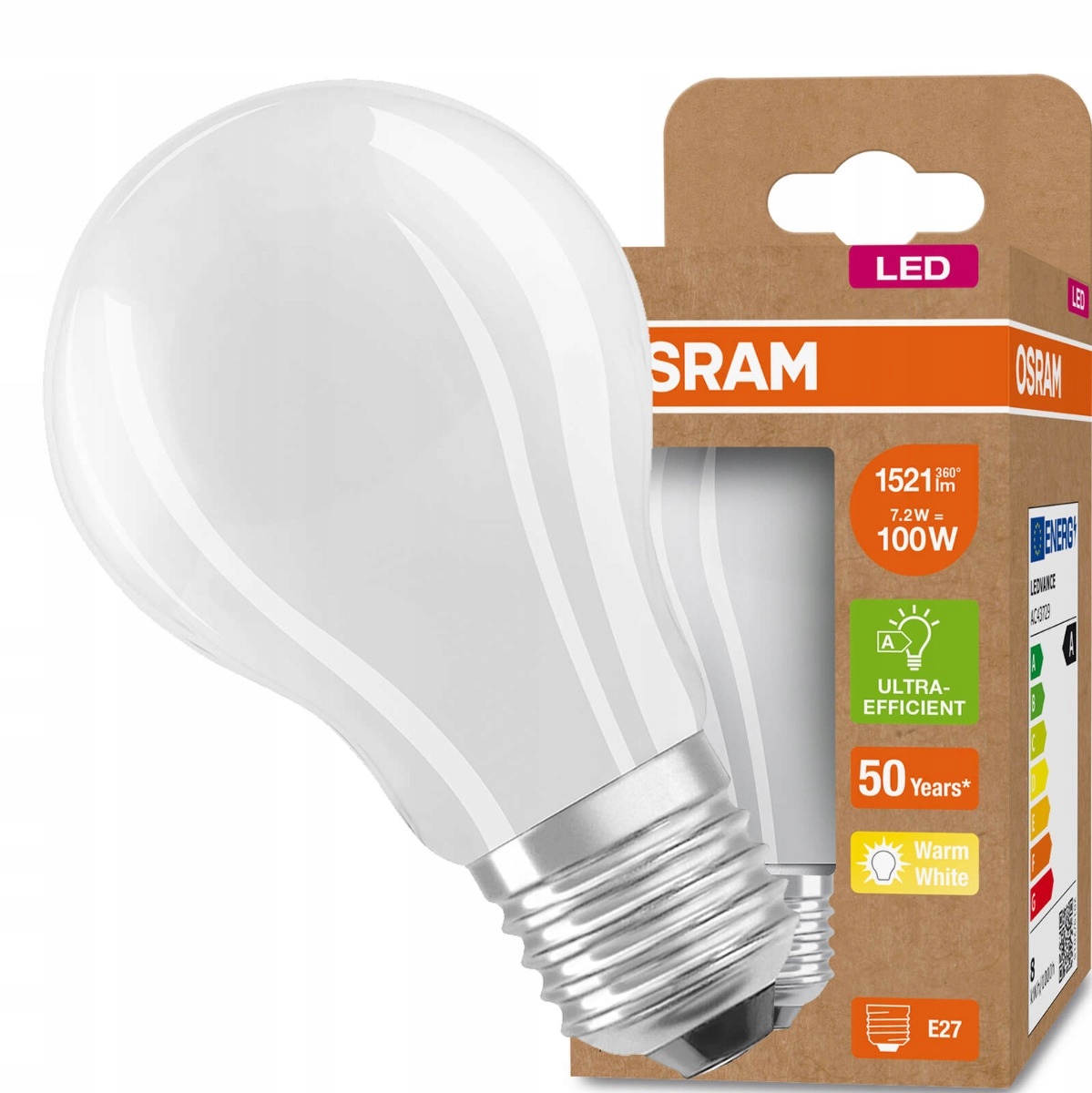 Żarówka Led A60 E27 7,2W 100W 3000K 211lm/W Osram