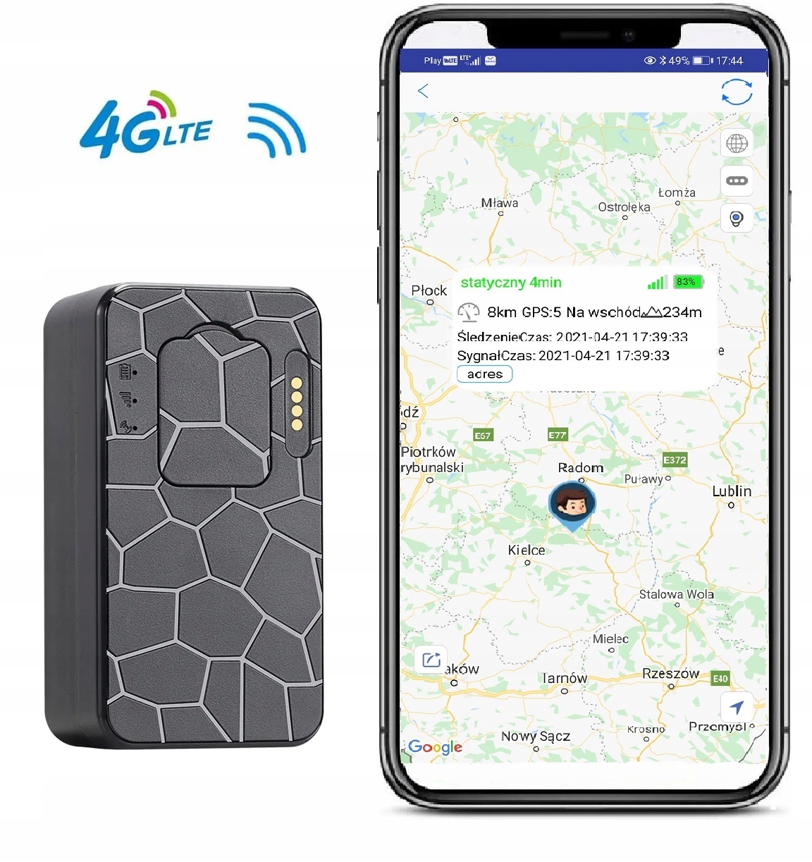 Lokalizator Gps 4G Lte 55 dni Magnes Podsłuch Bez Abonamentu