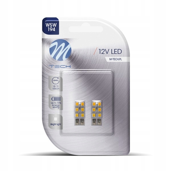 M-Tech Żarówka Led W5W T10 6xSMD 2835 Led biała 2 szt