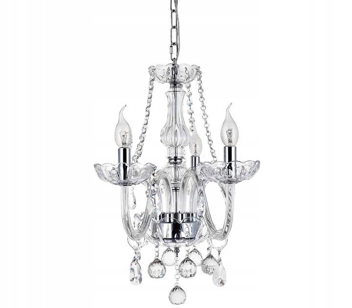 Lampa Kryształowa KRYSZTAŁ3 Glamour Żyrandol Szkło
