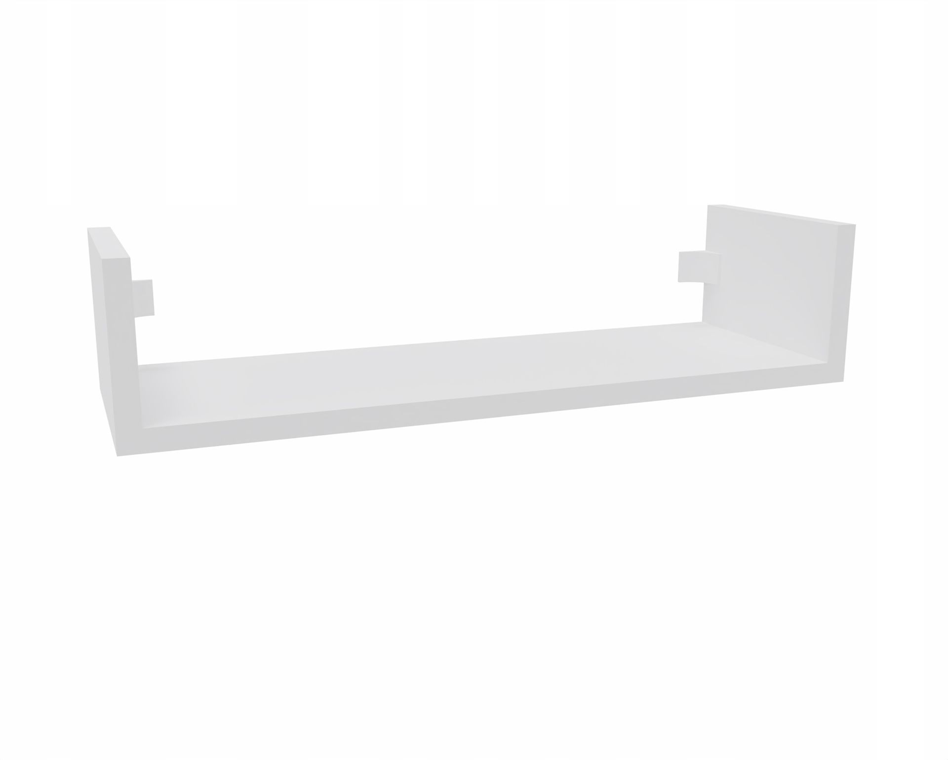 Półka wisząca ścienna do salonu na książki 1x80 cm biała mat