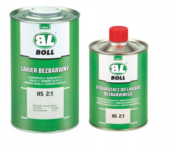 Lakier akrylowy Boll bezbarwny Hs 2:1 utwardzacz