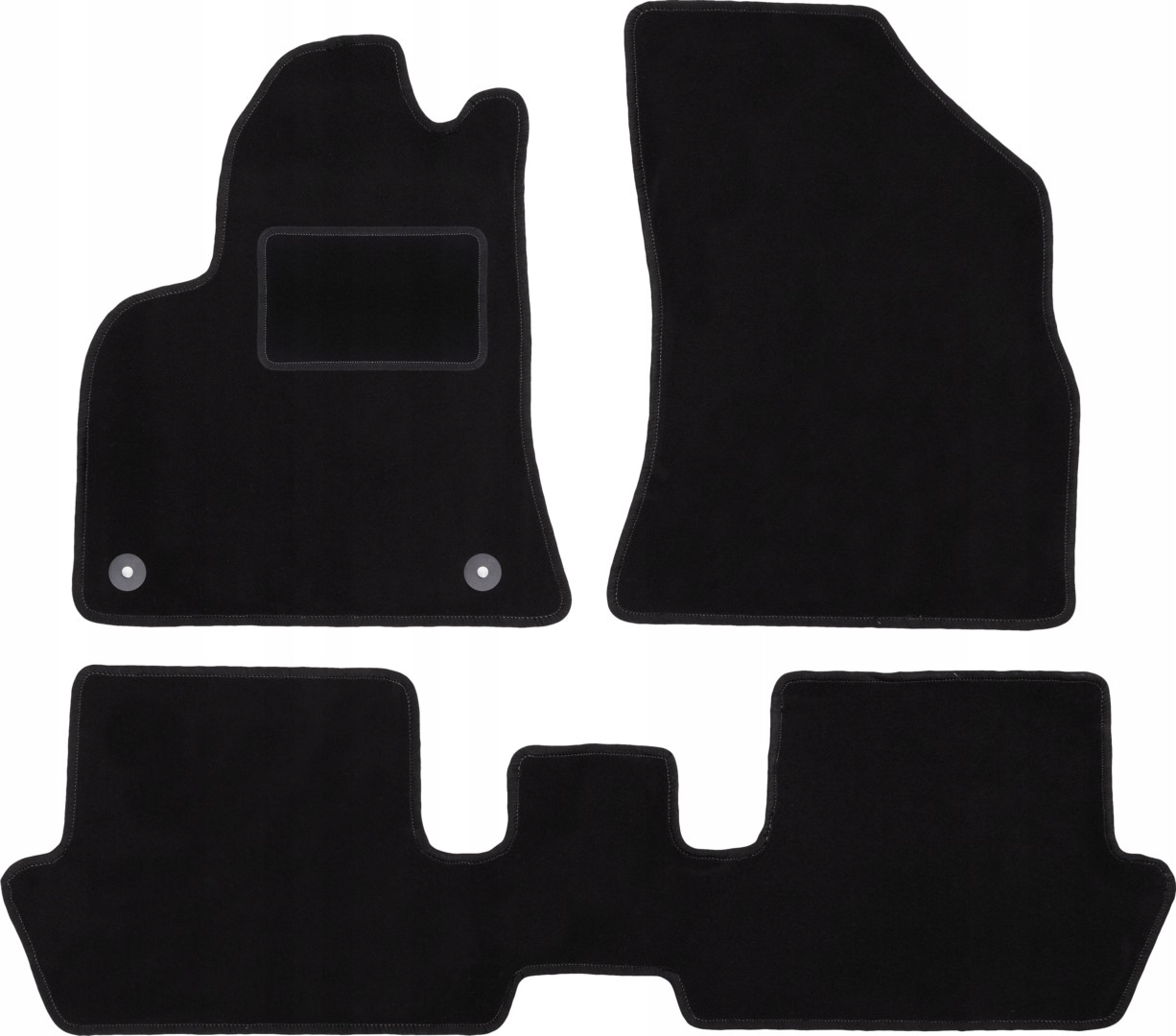 dywaniki czarne do: Peugeot 3008 I minivan 2009-2016