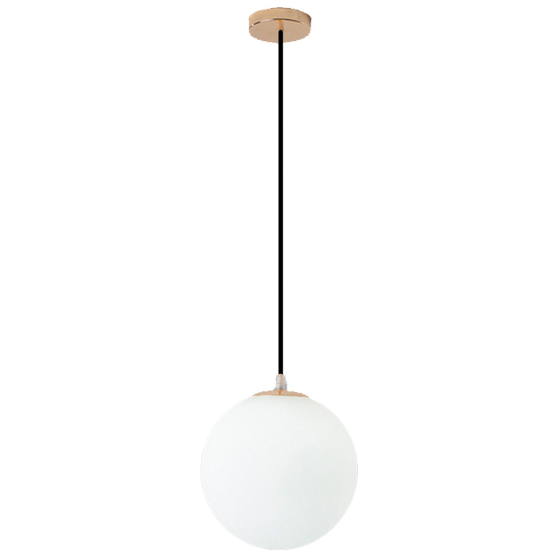 Lampa Sufitowa Wisząca Złota Z Białym Kloszem